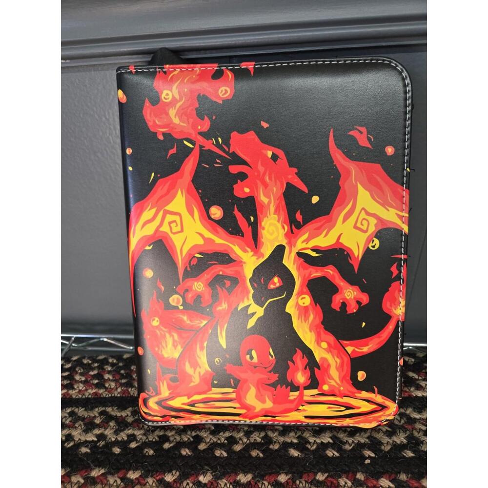 Card Binder for Pok'mon Cards Holds 400 Cards Featuring Charizard & Charmander
